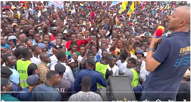 Moïse Katumbi lors de son meeting ce mardi 26 septembre 2023 à Muanda