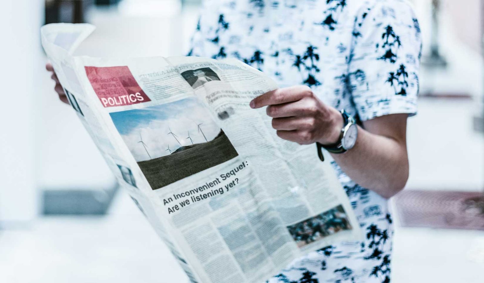 news paper person