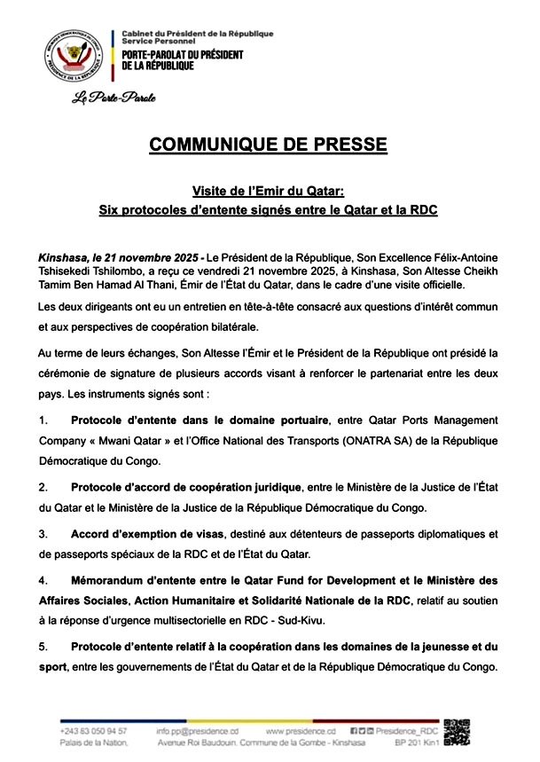 Au-delà des apparences : Entre Kinshasa et Kigali, l’Emir du Qatar choisit son «ami» Kagame 11 1117 22