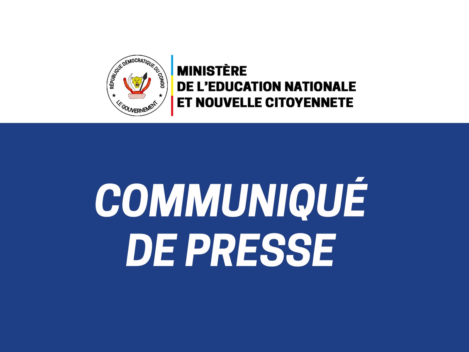 Affiche Communique de Presse MINEDUNC