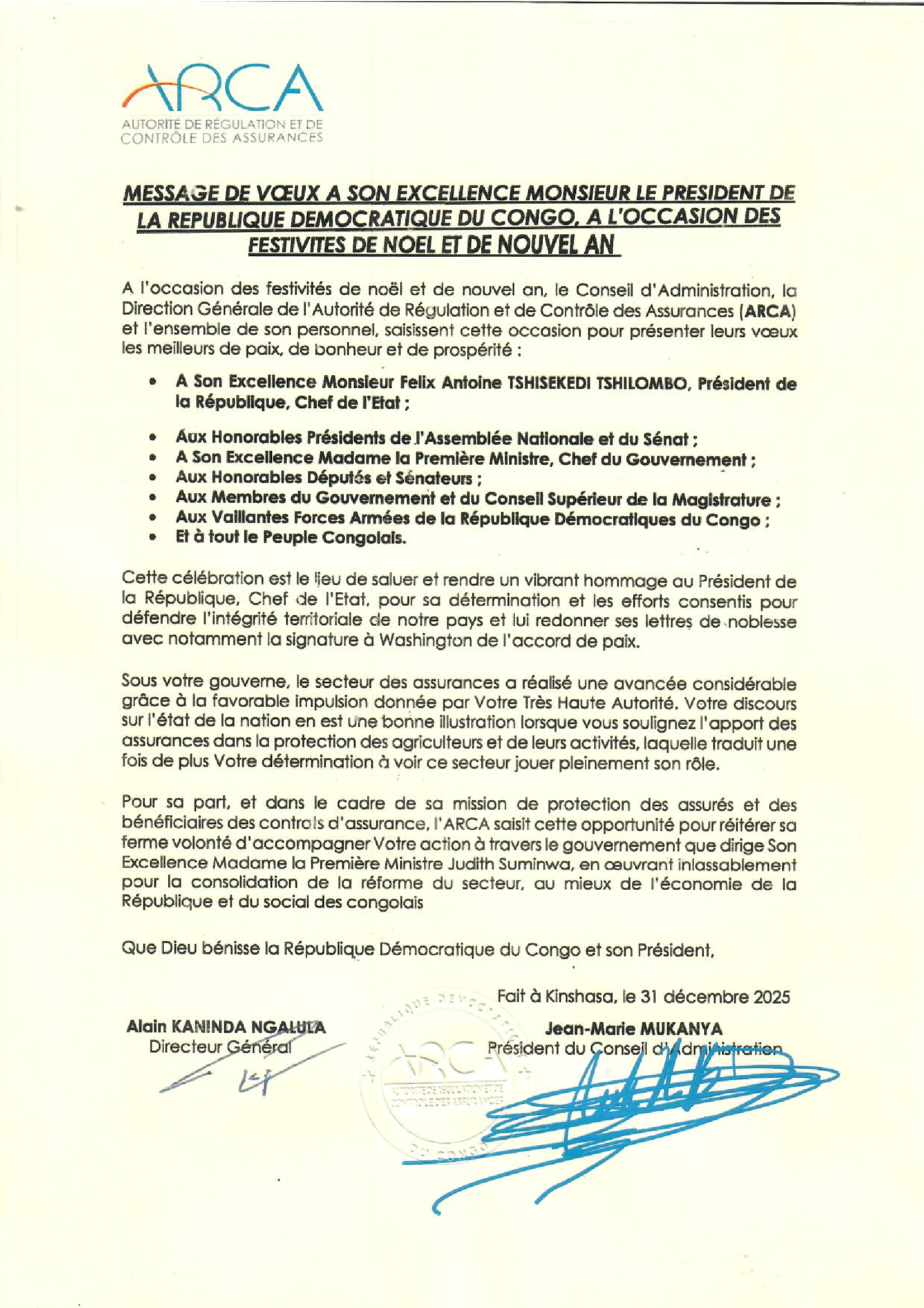 Annonce ARCA